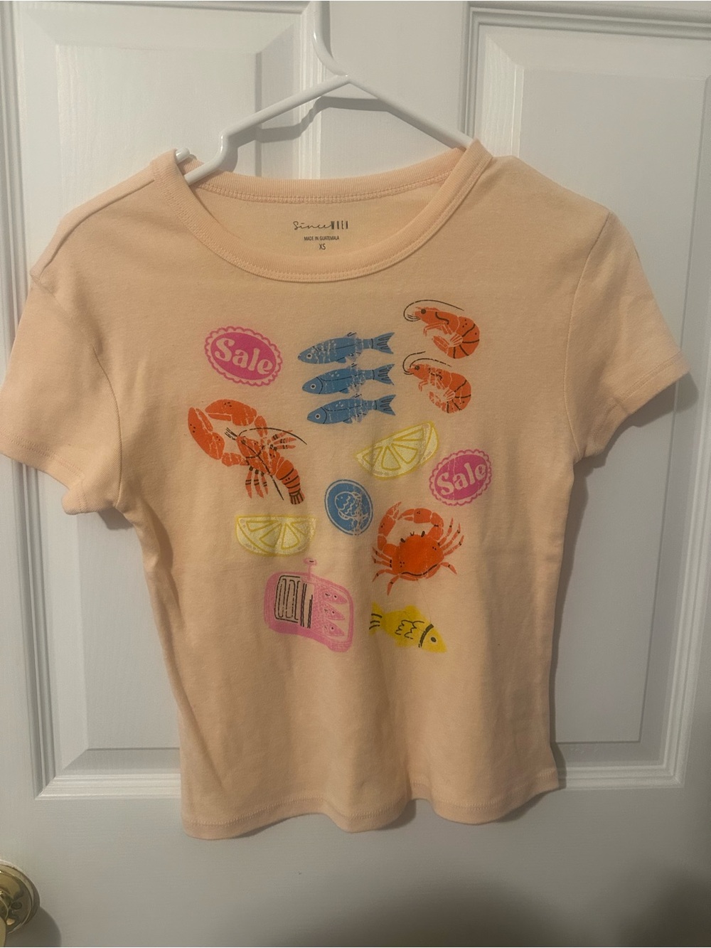 Peach Seafood Graphic Tee